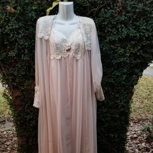 Vintage Moda Intima Peignoir set M
